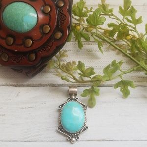 Sterling Silver & Turquoise Pendant